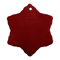 Metallic Mesh Screen 2-red Ornament (snowflake) by impacteesstreetweareight