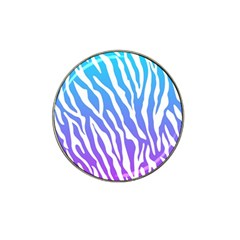 White Tiger Purple & Blue Animal Fur Print Stripes Hat Clip Ball Marker