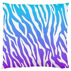 White Tiger Purple & Blue Animal Fur Print Stripes Large Flano Cushion Case (two Sides)