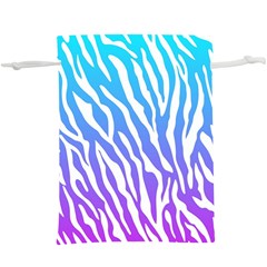 White Tiger Purple & Blue Animal Fur Print Stripes  Lightweight Drawstring Pouch (xl) by Casemiro