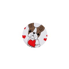 French Bulldog Hearts 1  Mini Buttons by SomethingForEveryone
