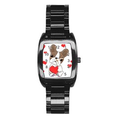 French Bulldog Hearts Stainless Steel Barrel Watch by SomethingForEveryone