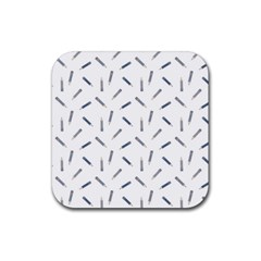 Gray Pencils On A Light Background Rubber Coaster (square)  by SychEva