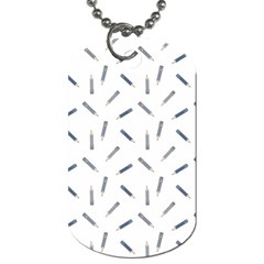 Gray Pencils On A Light Background Dog Tag (one Side) by SychEva