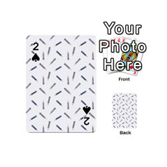 Gray Pencils On A Light Background Playing Cards 54 Designs (mini)