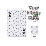 Gray Pencils On A Light Background Playing Cards 54 Designs (Mini) Front - SpadeA