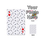 Gray Pencils On A Light Background Playing Cards 54 Designs (Mini) Front - Heart4