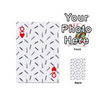 Gray Pencils On A Light Background Playing Cards 54 Designs (Mini) Front - HeartQ