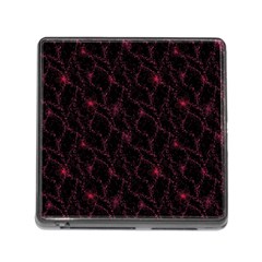 Pink Abstract Flowers With Splashes On A Dark Background  Abstract Print Memory Card Reader (square 5 Slot) by SychEva