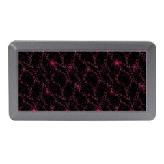 Pink Abstract Flowers With Splashes On A Dark Background  Abstract Print Memory Card Reader (mini) by SychEva