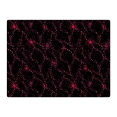 Pink Abstract Flowers With Splashes On A Dark Background  Abstract Print Double Sided Flano Blanket (mini)  by SychEva