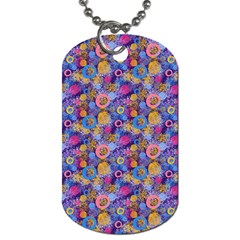 Multicolored Circles And Spots Dog Tag (one Side) by SychEva