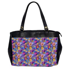 Multicolored Circles And Spots Oversize Office Handbag (2 Sides) by SychEva