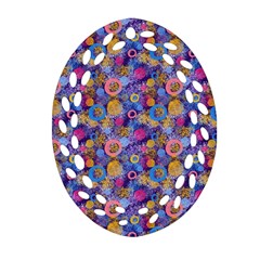 Multicolored Circles And Spots Ornament (oval Filigree) by SychEva