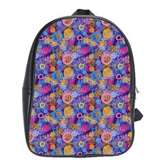 Multicolored Circles And Spots School Bag (xl) by SychEva