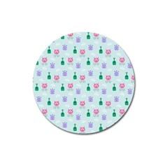 Funny Monsters Aliens Magnet 3  (round) by SychEva