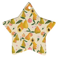 Yellow Juicy Pears And Apricots Ornament (star) by SychEva