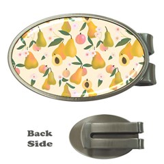 Yellow Juicy Pears And Apricots Money Clips (oval)  by SychEva