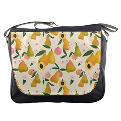 Yellow Juicy Pears And Apricots Messenger Bag by SychEva