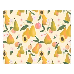 Yellow Juicy Pears And Apricots Double Sided Flano Blanket (large)  by SychEva