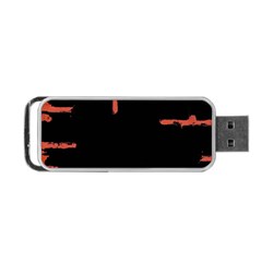 Red And Black Abstract Grunge Print Portable Usb Flash (two Sides) by dflcprintsclothing