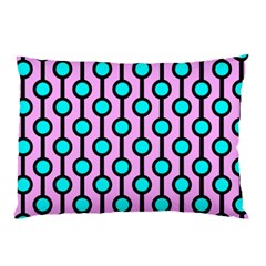 A Chain Of Blue Circles Pillow Case (two Sides) by SychEva