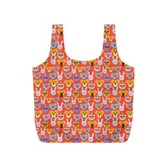 Cute Faces Of Dogs And Cats With Glasses Full Print Recycle Bag (s)