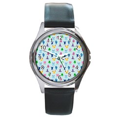 Funny Monsters Round Metal Watch by SychEva