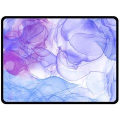 Purple And Blue Alcohol Ink  Fleece Blanket (large)  by Dazzleway