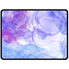 Purple And Blue Alcohol Ink  Double Sided Fleece Blanket (large) 