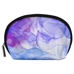 Purple And Blue Alcohol Ink  Accessory Pouch (large) by Dazzleway