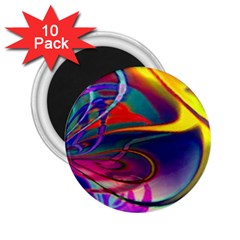 Colorful Rainbow Modern Paint Pattern 13 2.25  Magnets (10 pack) 