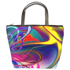 Colorful Rainbow Modern Paint Pattern 13 Bucket Bag