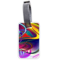 Colorful Rainbow Modern Paint Pattern 13 Luggage Tag (one side)