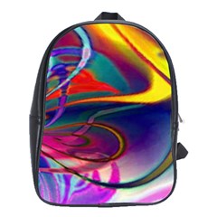 Colorful Rainbow Modern Paint Pattern 13 School Bag (XL)