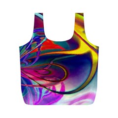 Colorful Rainbow Modern Paint Pattern 13 Full Print Recycle Bag (M)