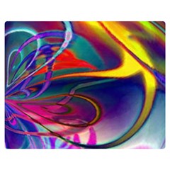 Colorful Rainbow Modern Paint Pattern 13 Double Sided Flano Blanket (medium)  by DinkovaArt