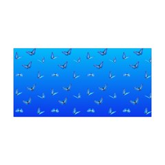 Butterflies At Blue, Two Color Tone Gradient Yoga Headband by Casemiro