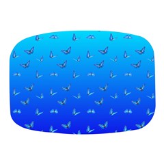 Butterflies At Blue, Two Color Tone Gradient Mini Square Pill Box by Casemiro