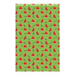 Juicy Slices Of Watermelon On A Green Background Shower Curtain 48  X 72  (small)  by SychEva