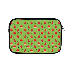 Juicy Slices Of Watermelon On A Green Background Apple Ipad Mini Zipper Cases by SychEva