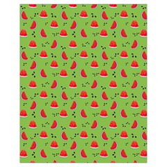 Juicy Slices Of Watermelon On A Green Background Drawstring Bag (small) by SychEva
