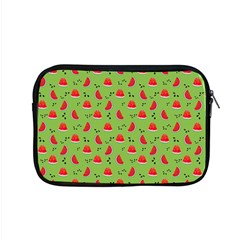 Juicy Slices Of Watermelon On A Green Background Apple Macbook Pro 15  Zipper Case by SychEva