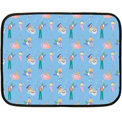 Beautiful Girls With Drinks Double Sided Fleece Blanket (mini)  by SychEva