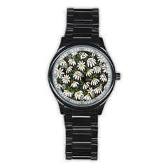 Floral Stainless Steel Round Watch by Sparkle