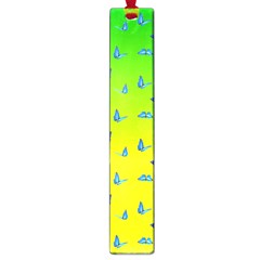 Blue Butterflies At Yellow And Green, Two Color Tone Gradient Large Book Marks by Casemiro