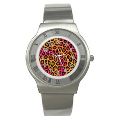 Leopard Print Stainless Steel Watch by skindeep