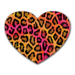 Leopard Print Heart Mousepads by skindeep