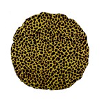 Fur-leopard 2 Standard 15  Premium Round Cushions Back