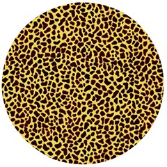 Fur-leopard 2 Wooden Bottle Opener (round) by skindeep